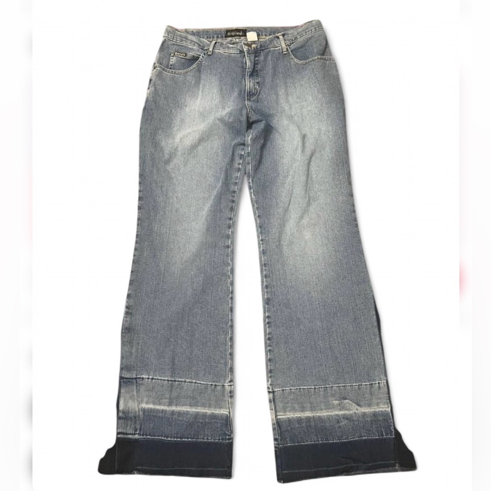 Y2K Girlfriends LA Gradient Denim Flare Blue Jeans